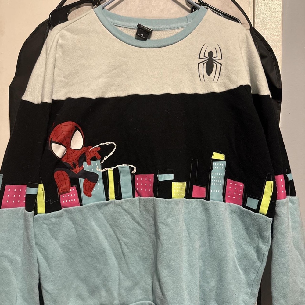 Marvel Spiderman Crewneck Sweater Front and Back Print